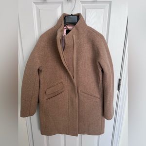 J crew tan cocoon coat size 6 petite